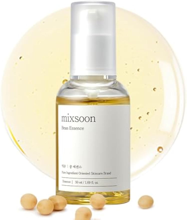 mixsoon Bean Essence-Exfoliating, Hydrating, Fermented Bean Extract, Gentle Formula for Smooth Skin 50ml / 1.69 fl.oz. Korean Glass Skin Care