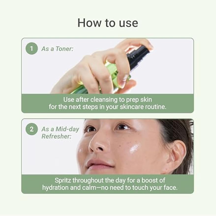 Meebak CICA Toner Spray | Korean Face Mist | Facial Spray with Centella Asiatica & Vitamin E | Soothing Face Toner for Sensitive, Oily, and Combination Skin | 4 fl oz