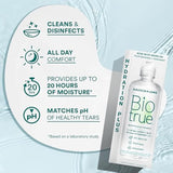 Biotrue Hydration Plus Contact Lens Solution with Lens Case, Multi-Purpose Solution for Soft Lenses, Hydrates with Hyaluronan, Cleans, Clears, and Disinfects for All-Day Comfort, 10 Fl Oz (Pack of 2)