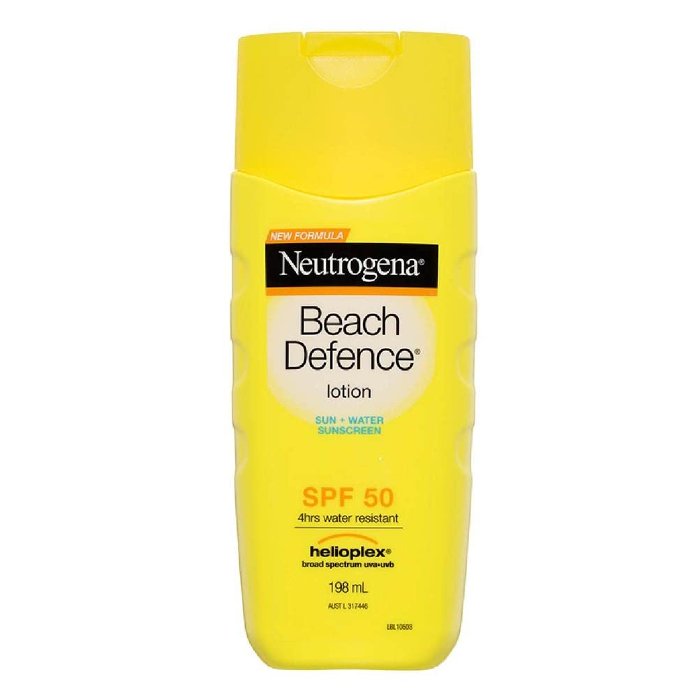 Neutrogena Sunscreen Lotion Beach Defense SPF 70, Face & Body Sunscreen, Broad, Fast Absorbing, 6.7 Fl Oz, Water Resistant 80 Min, Oil-Free, Oxybenzone & Octinoxate Free