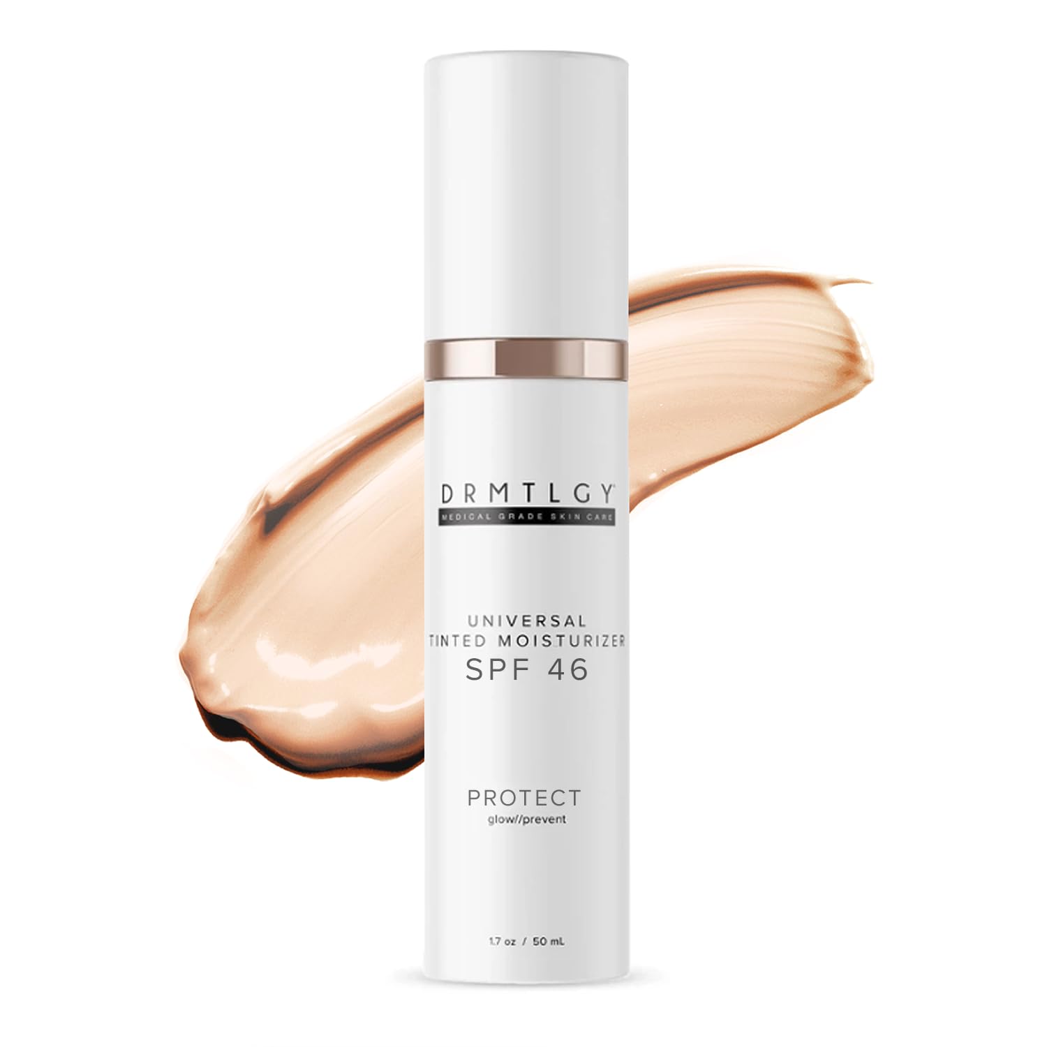 DRMTLGY Anti-Aging Tinted Moisturizer SPF 46 – Sheer Face Sunscreen & Lightweight Makeup with Broad  UV Protection – Hydrating Skin Care & Face Moisturizer – 1.7 oz