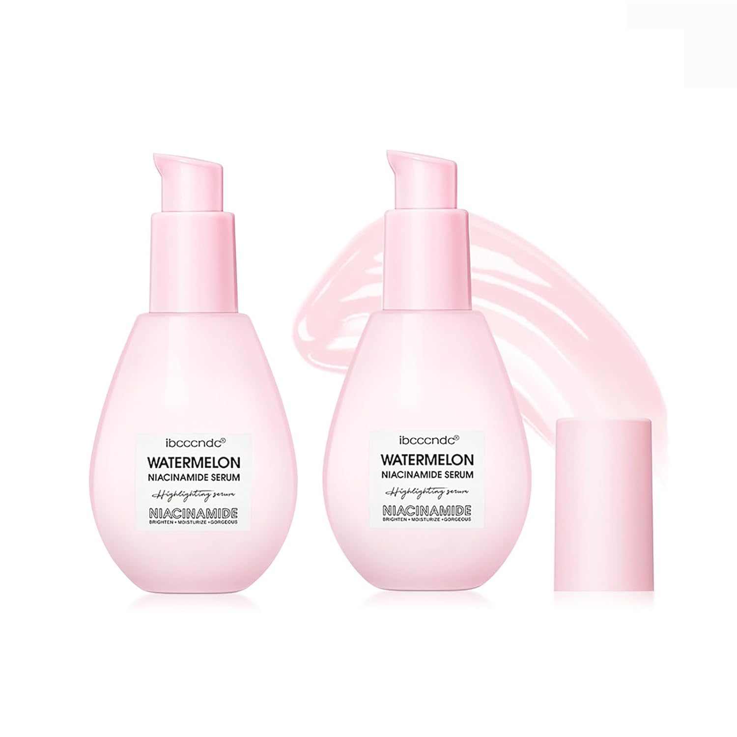Essence Glow Serum Primer Watermelon,Niacinamide Hyaluronic Acid Moisturize Serum.