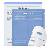 BIODANCE Bio-Collagen Real Deep Mask, Hydrating Overnight Hydrogel Mask, Pore Minimizing, Elasticity, Plumping Improvement, Korean Skincare, Stocking Stuffers for Teen Girls | 1.19oz(34g) x 4ea