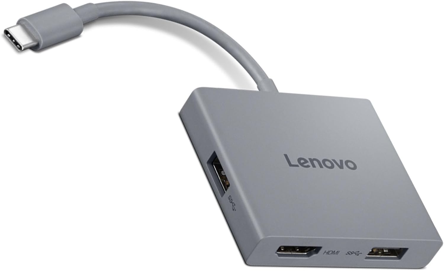 Lenovo – USB-C 7-in-1 Hub – Computer Networking Laptop Accessory – Laptop Docking Station - 4K via HDMI, 3 USB-A devices, 2 SD/TF Card Readers USB-C Power Pass Through