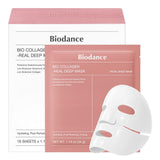 BIODANCE Bio-Collagen Real Deep Mask, Hydrating Overnight Hydrogel Mask, Pore Minimizing, Elasticity, Plumping Improvement, Korean Skincare, Stocking Stuffers for Teen Girls | 1.19oz(34g) x 4ea
