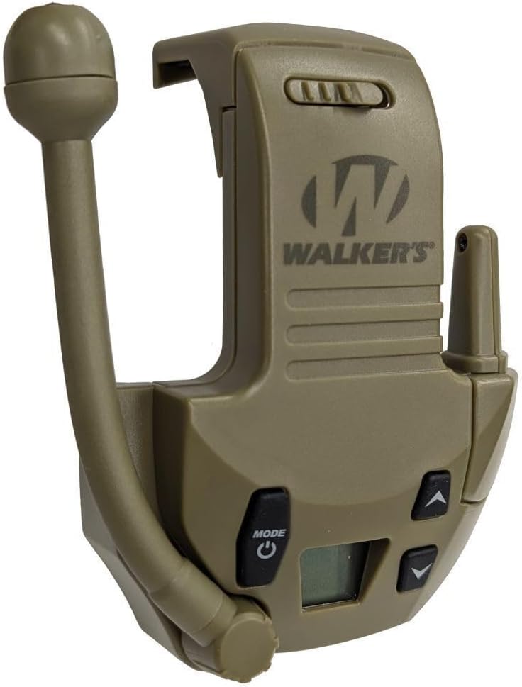WALKER'S Walkie Talkie Attachment - 22 Channels 3 Miles Range Distance Voice-Activated Handsfree Communication Device for Shooting Muffs, 3 AAA Batteries Included