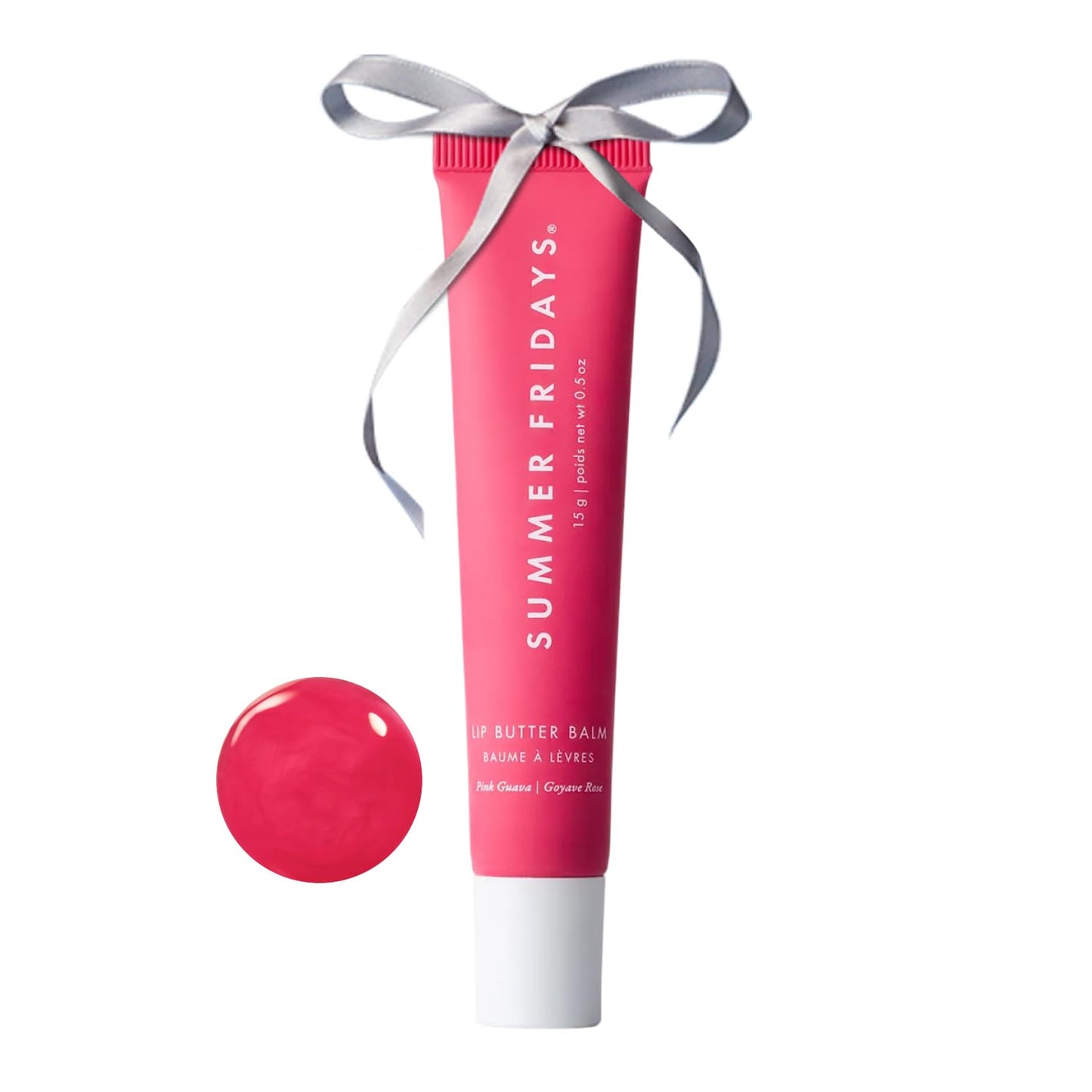 Summer Fridays Tinted Lip Butter Balm - Conditioning Lip Balm for Instant Moisture, Shine & Hydration - Sheer-Tinted, Soothing Skincare - Pink Sugar (.5 Oz)