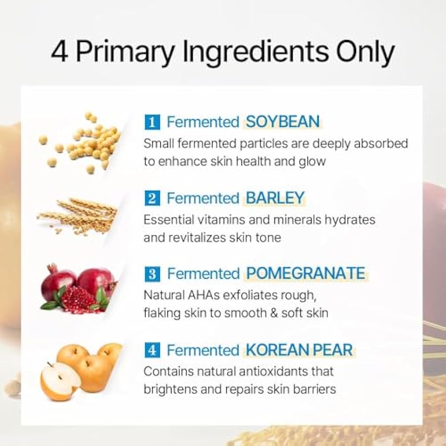 mixsoon Bean Essence-Exfoliating, Hydrating, Fermented Bean Extract, Gentle Formula for Smooth Skin 50ml / 1.69 fl.oz. Korean Glass Skin Care