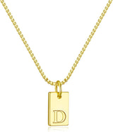 Stocking Stuffers Initial Necklaces for Women 14K Gold Plated Letter Necklace Dainty Name Pendant Necklace Personalized Christmas Gifts for Women Trendy Gold Jewelry