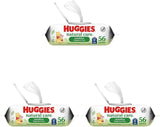 Huggies Natural Care Sensitive Baby Wipes, Unscented, Hypoallergenic, 99% Purified Water, 12 Flip-Top Packs (768 Wipes Total), Packaging May Vary