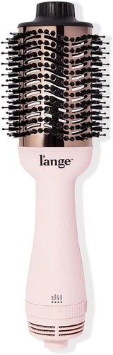 L'ANGE HAIR Le Volume 2-in-1 Titanium Blow Dryer Brush | Hot Air Brush for Hair Drying & Styling | Ionic Oval Barrel for Smooth, Frizz-Free Volume | (Blush – 60mm)
