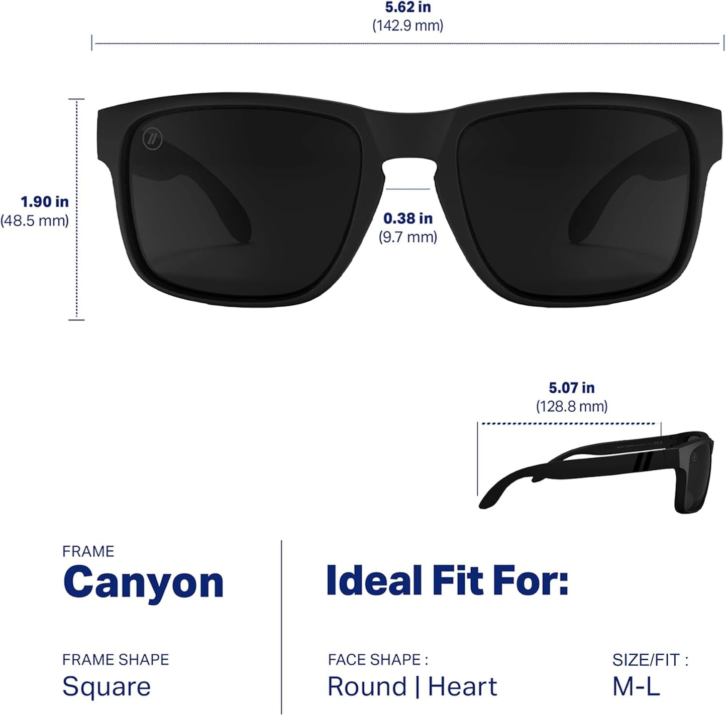 Blenders Eyewear Canyon – Polarized Sunglasses – Active Style, Durable Frame – 100% UV Protection – For Men & Women