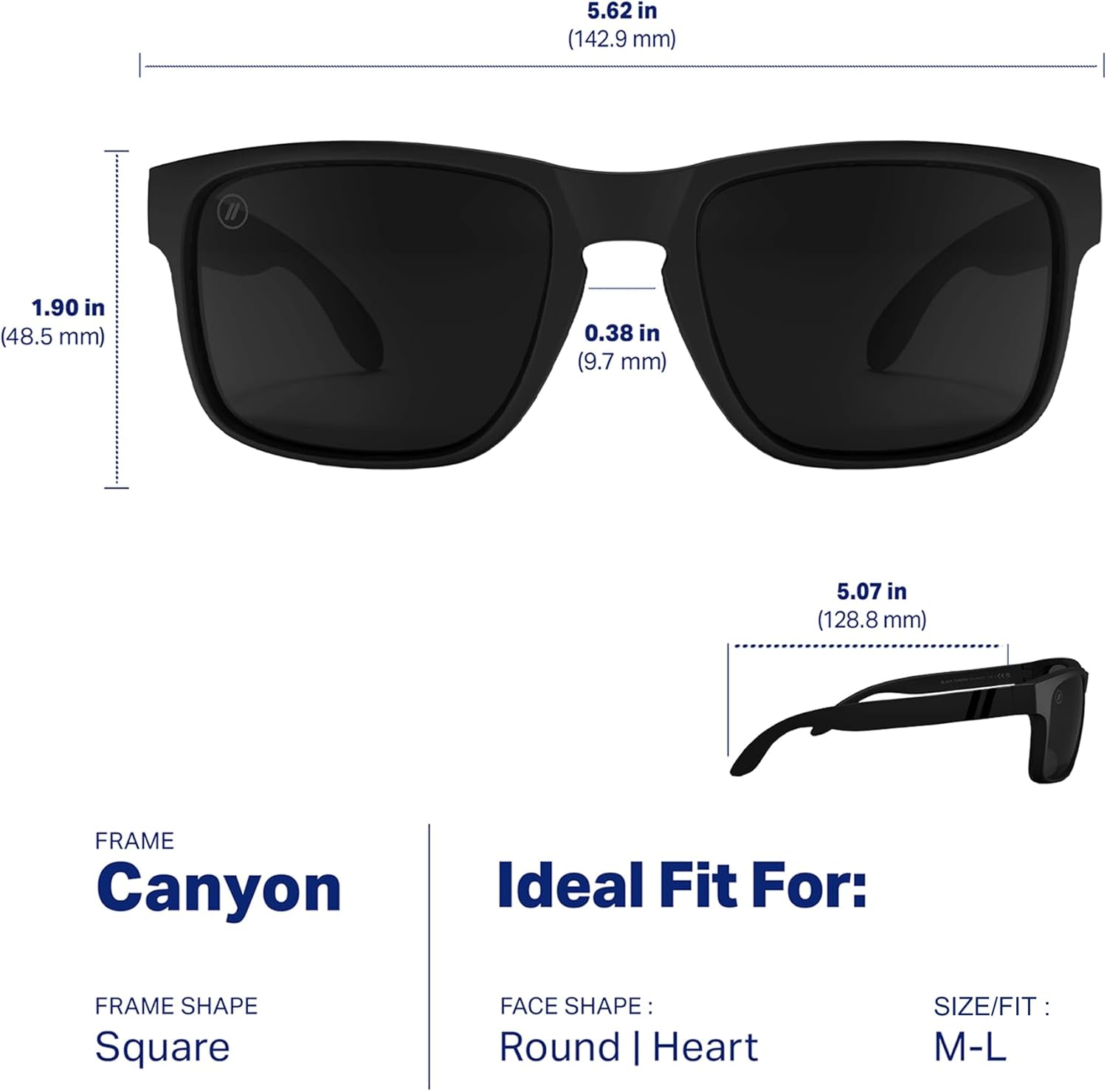 Blenders Eyewear Canyon – Polarized Sunglasses – Active Style, Durable Frame – 100% UV Protection – For Men & Women