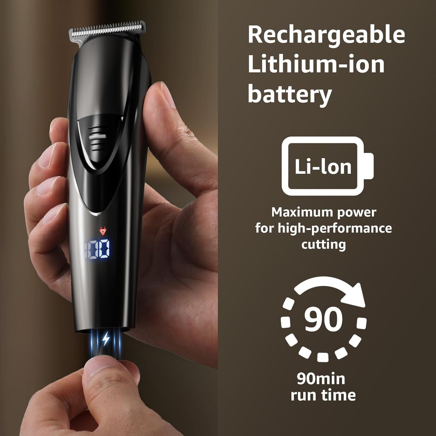 SHPAVVER Beard Trimmer for Men: Professional Barber Hair Clip - 12-in-1 Cordless Grooming Kit - Waterproof Electric with Turbo Speed & Precision Blades