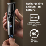 SHPAVVER Beard Trimmer for Men: Professional Barber Hair Clip - 12-in-1 Cordless Grooming Kit - Waterproof Electric with Turbo Speed & Precision Blades