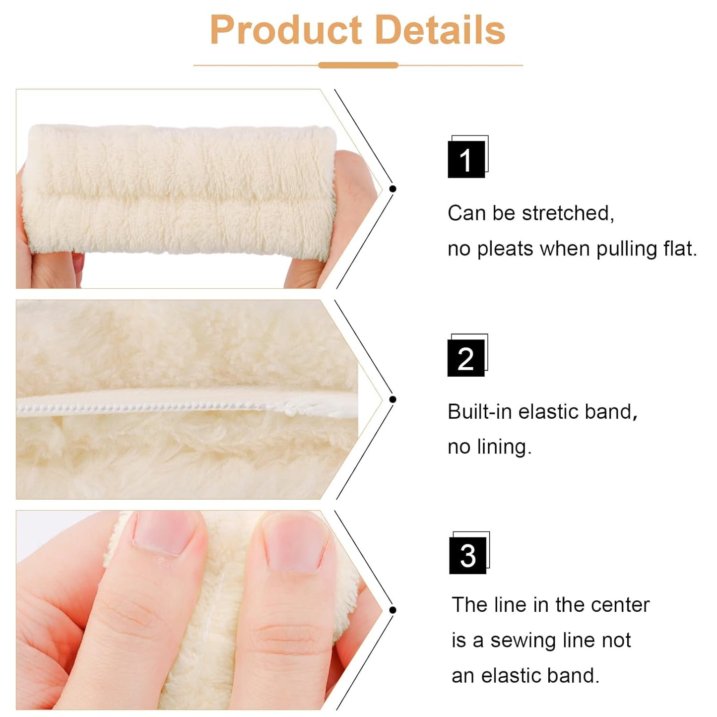 VELSCRUN 6 Pack Spa Headband, Makeup Headband, Face Wash Headbands, Skincare Headbands, Brown Sponge Hair Band Bow Tie Spa Head Band for Washing Face Wristband Set Hair Accessories for Women