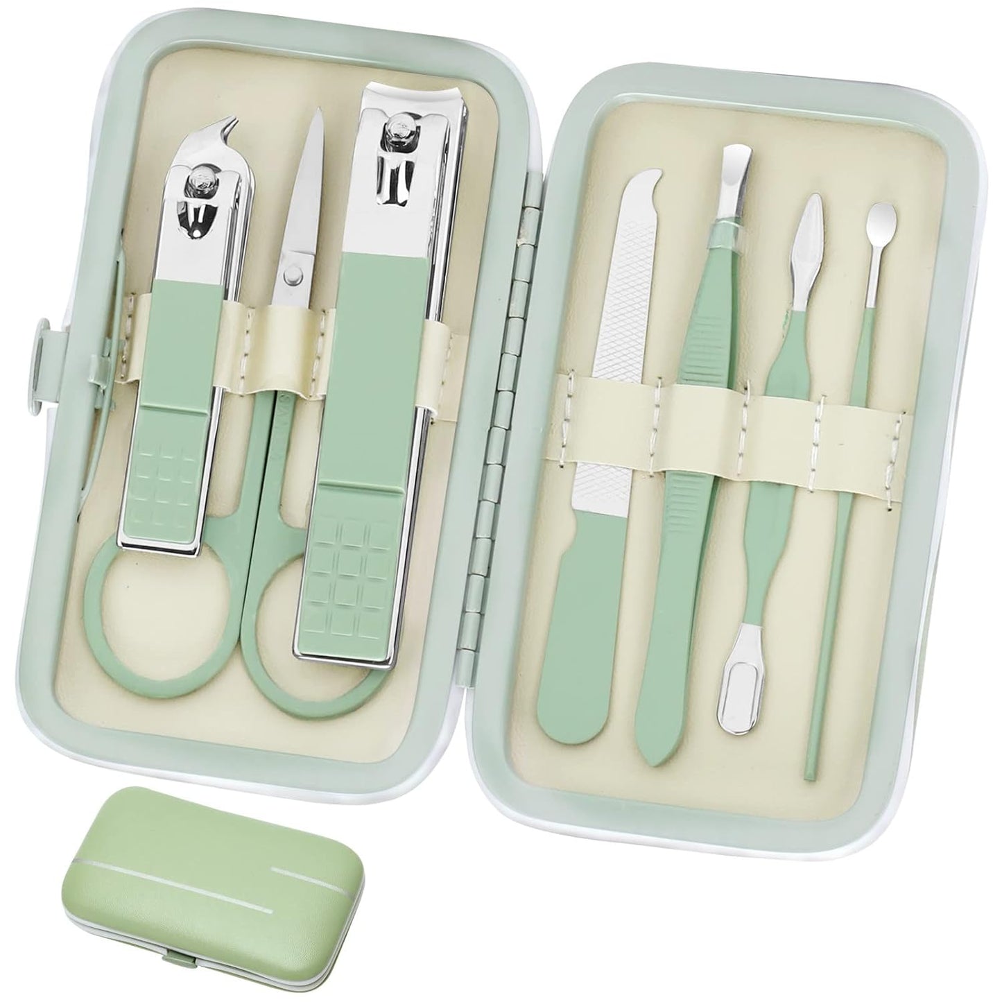 Manicure set Men Personal Care Tools Accessories Finger and Toe Nail Kit Professional Manicure Pedicure Kit With Travel Case Nail Grooming Kit Present for Men Women Stocking Stuffers