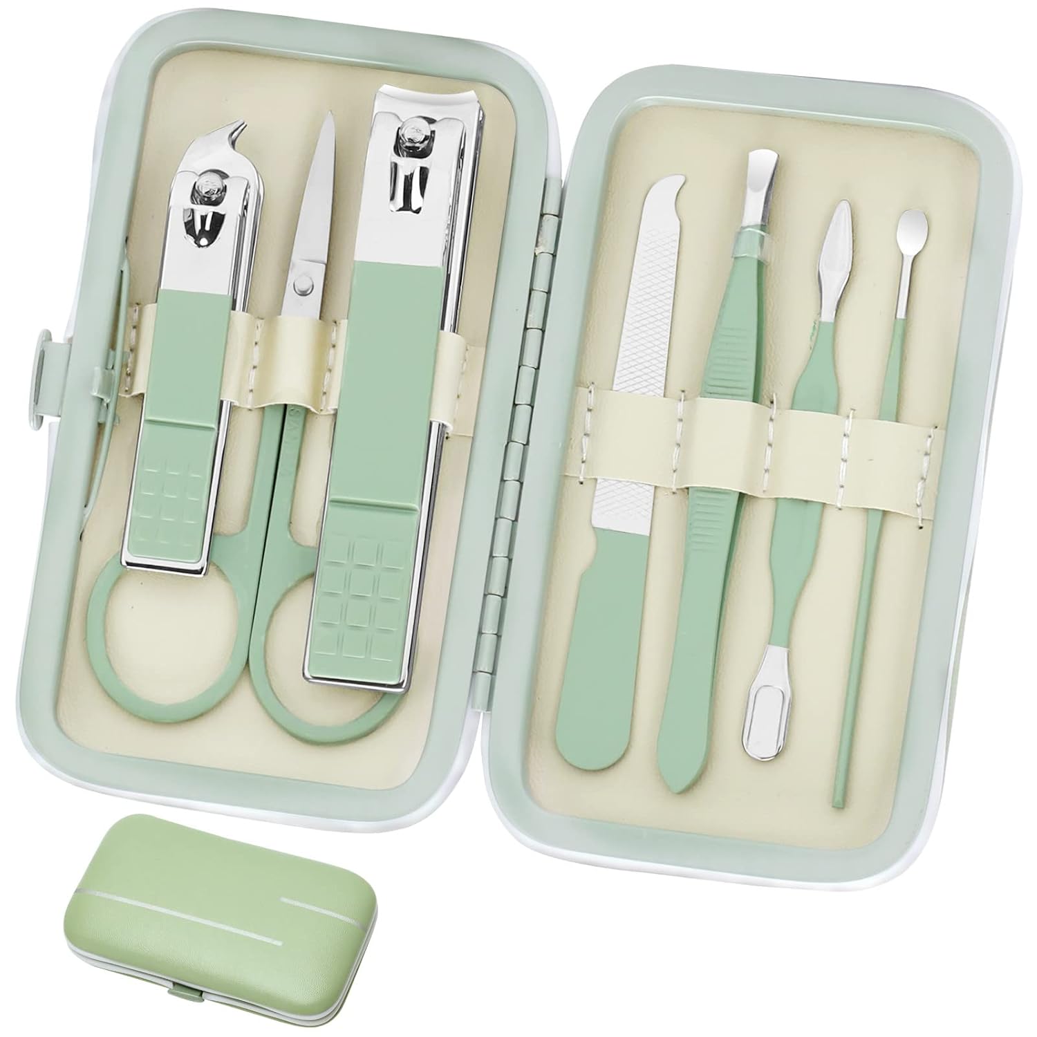 Manicure set Men Personal Care Tools Accessories Finger and Toe Nail Kit Professional Manicure Pedicure Kit With Travel Case Nail Grooming Kit Present for Men Women Stocking Stuffers