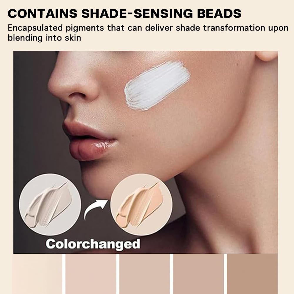 Foundation 4 in 1 - Color Changing Foundation, Medium with SPF 50, Hypoallergenic Hydrating Liquid Concealer, Long-lasting & Waterproof Natural Finish - 1.06 fl oz