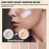 Foundation 4 in 1 - Color Changing Foundation, Medium with SPF 50, Hypoallergenic Hydrating Liquid Concealer, Long-lasting & Waterproof Natural Finish - 1.06 fl oz