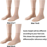 Women's 10-24 Pairs (in Gift Box) Ankle High Sheer Nylon Socks Soft Tight Hosiery with Reinforced Toe