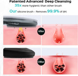 COSLUS Facial Cleansing Brush Face Scrubber: Portable Silicone Waterproof Rechargeable Face Wash Brush, 5 Cleansing Modes, Electric Deep Cleaning for Men & Women, Removing Blackhead, Exfoliating
