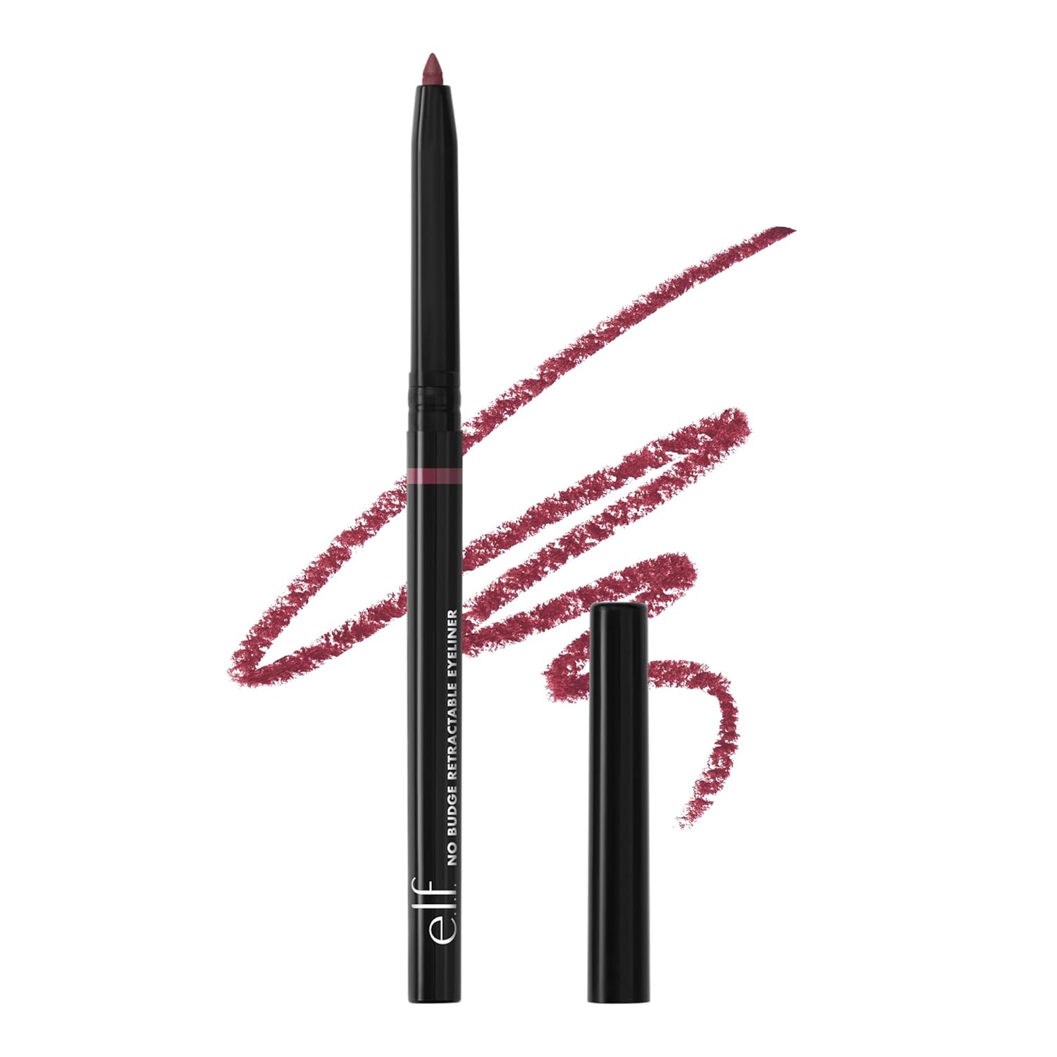 e.l.f. No Budge Retractable Eyeliner, Creamy, Ultra-Pigmented & Waterproof, Creates Bold & Defined Lines,  Cruelty-Free, Black