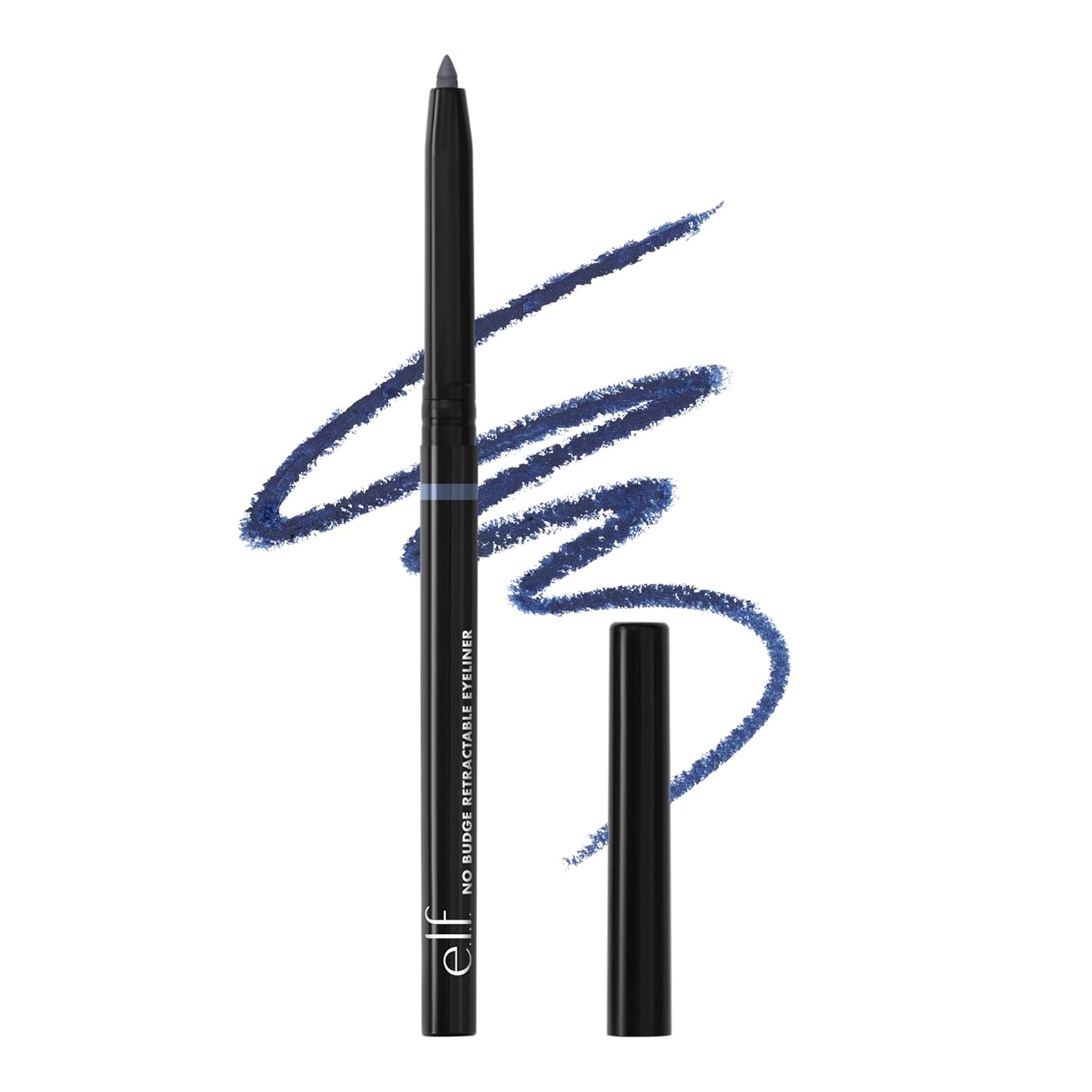 e.l.f. No Budge Retractable Eyeliner, Creamy, Ultra-Pigmented & Waterproof, Creates Bold & Defined Lines,  Cruelty-Free, Black