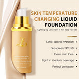 Foundation 4 in 1 - Color Changing Foundation, Medium with SPF 50, Hypoallergenic Hydrating Liquid Concealer, Long-lasting & Waterproof Natural Finish - 1.06 fl oz