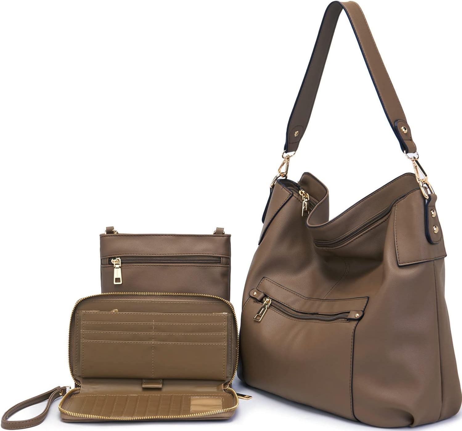 Large Crossbody Bags Ladies Shoulder Handbags Purse and Wallet Set for Women Totes Hobo Purses