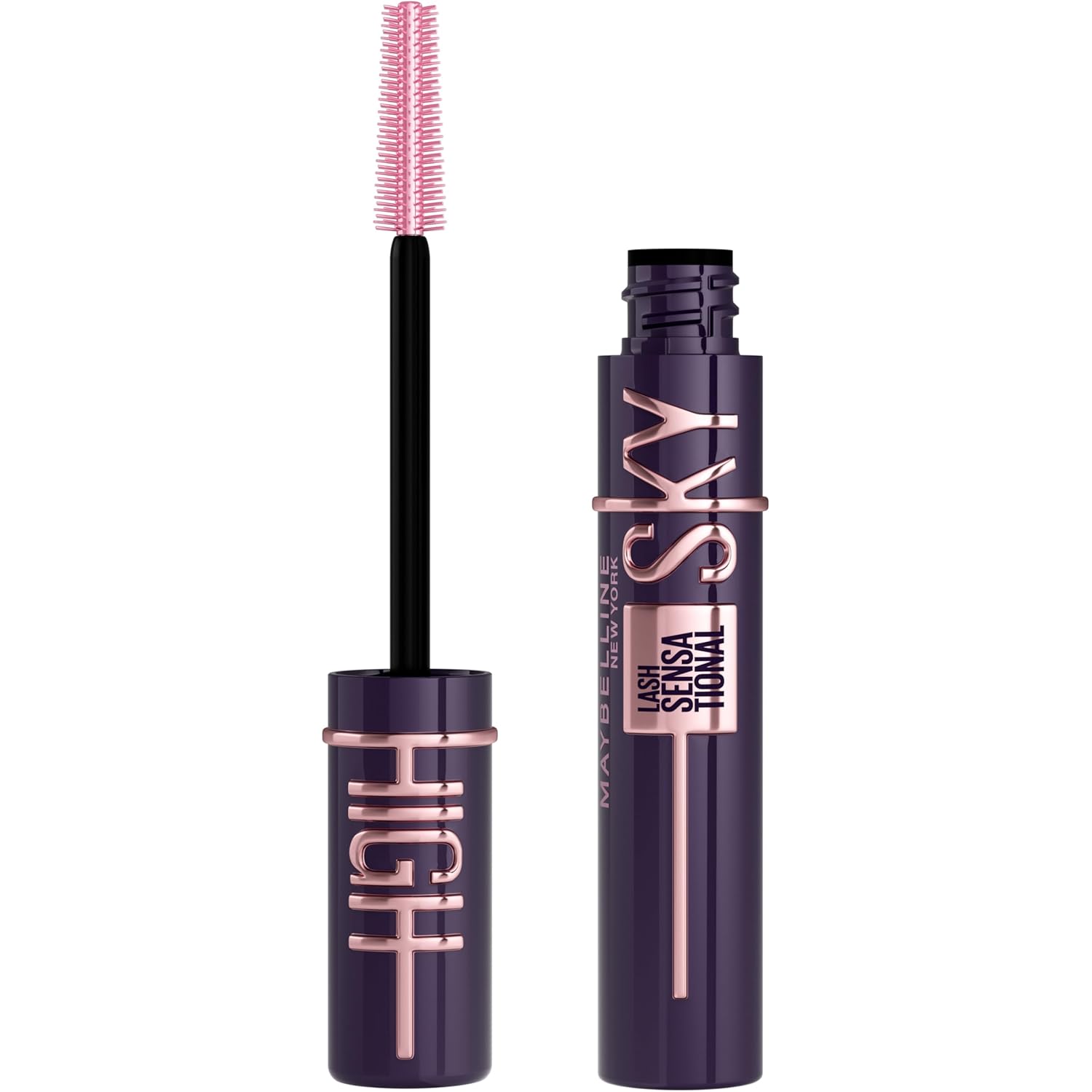 Maybelline Lash Sensational Washable Mascara Makeup, Volumizing, Lengthening, Defining, Curling, Multiplying, Buildable Formula, Blackest Black, 1 Count
