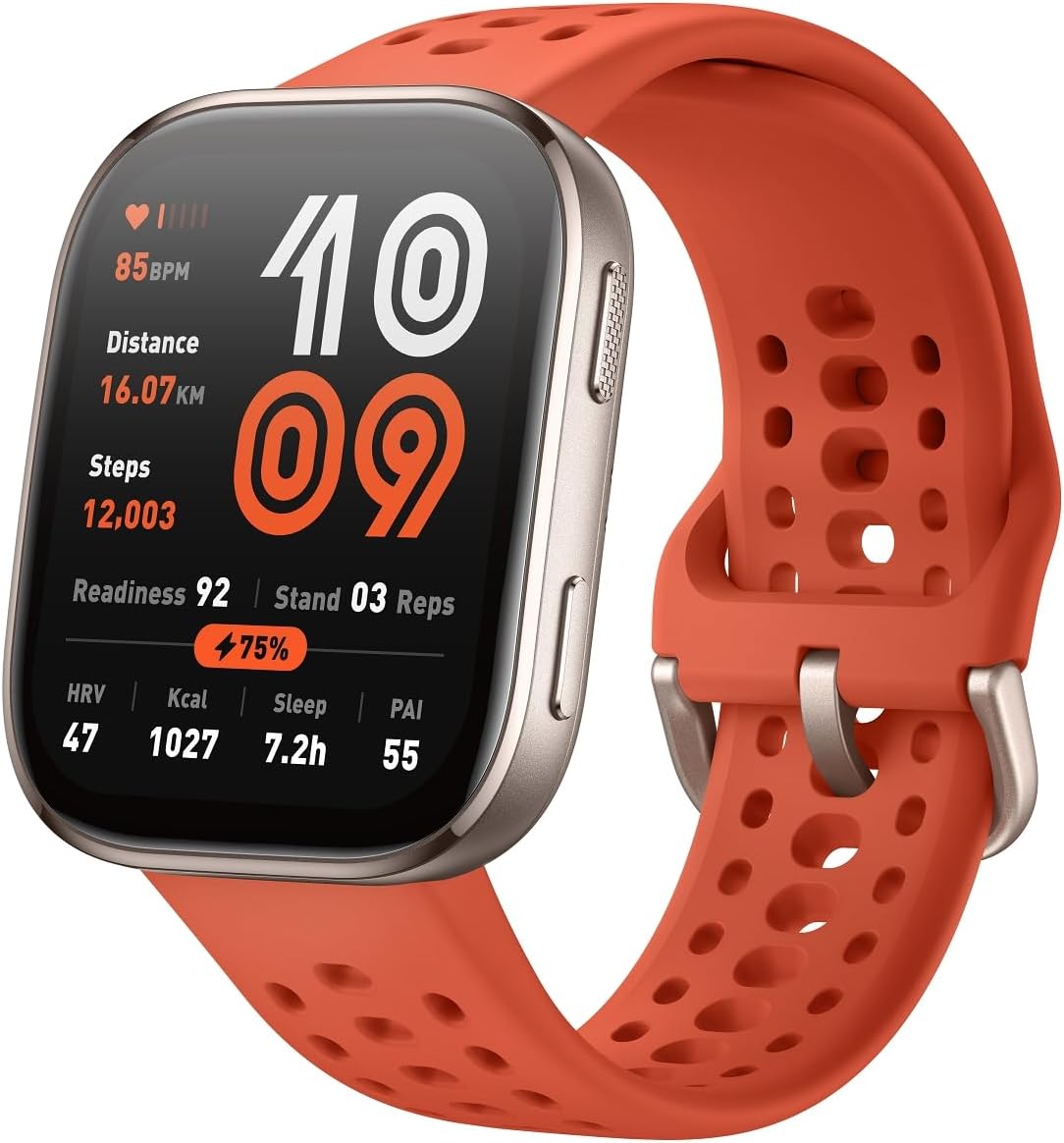 Bip 6 Smart Watch 46mm, 14 Day Battery, 1.97" AMOLED Display, GPS & Free Maps, AI, Bluetooth Call & Text, Health, Fitness & Sleep Tracker, 140+ Workout Modes, 5 ATM Water-Resistance, Black