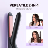 Wavytalk 3 in 1 Curling Wand Set, Multi Curl, Curling Iron Set with Heated Round Brush, Flat Iron Hair Straightener, 1 1/4 inch Curling Iron, Dual Voltage Hair Curler