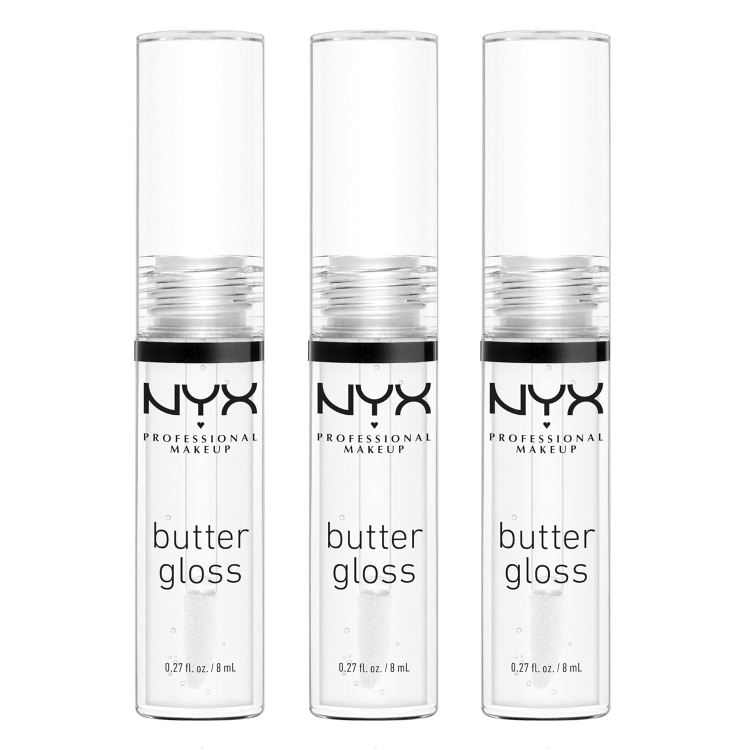 PROFESSIONAL MAKEUP Butter Gloss, Non-Sticky Lip Gloss - Sugar Glass ,Clear