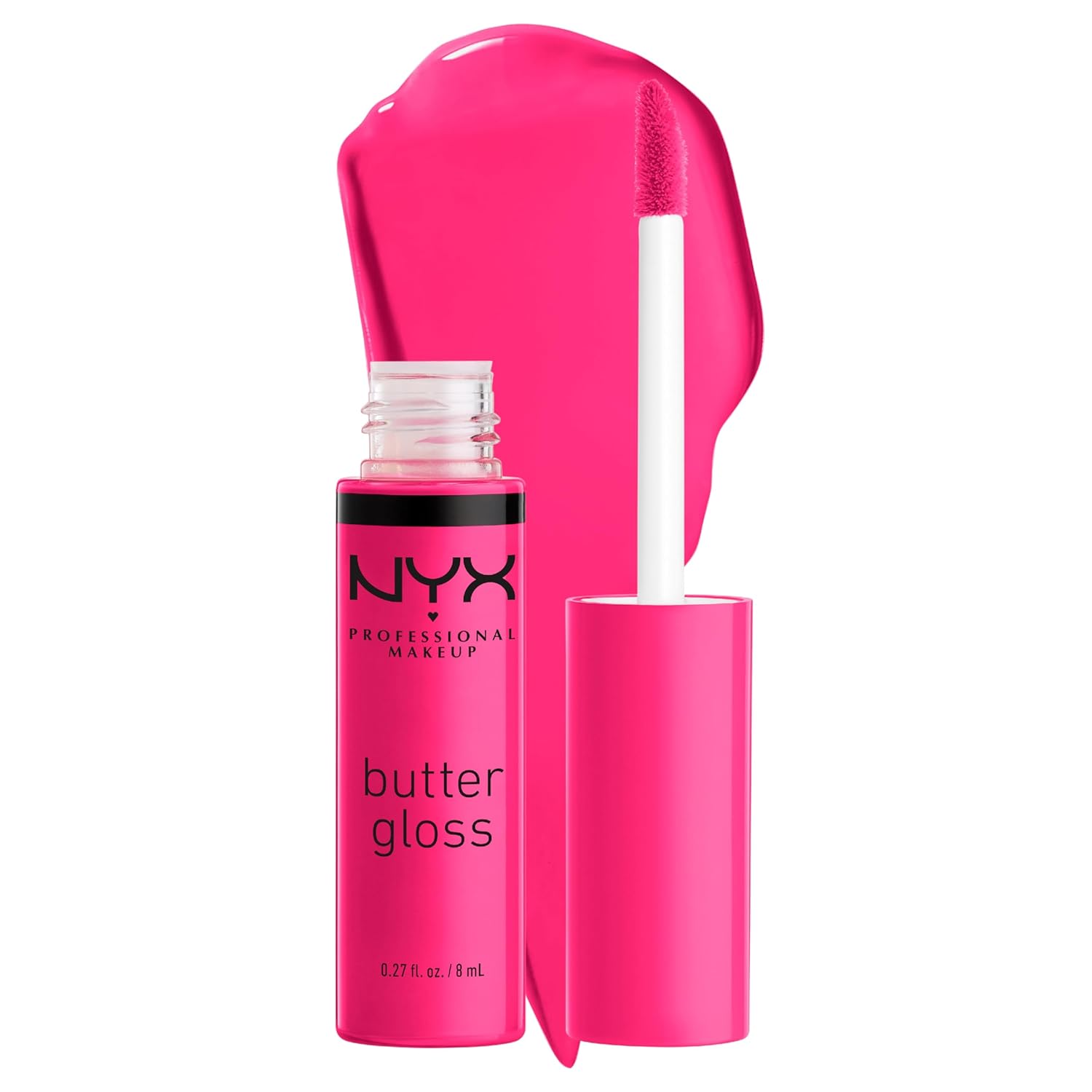 PROFESSIONAL MAKEUP Butter Gloss, Non-Sticky Lip Gloss - Sugar Glass ,Clear