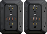 JcBlaon Outlet Extender Surge Protector - 6 Outlet Splitter with 4 USB Ports (2 USB C), Multiple Plug Expander Wall Charger, 3 Sided Multi Plug Wall Adapter Power Strip for Home Office Kitchen Travel