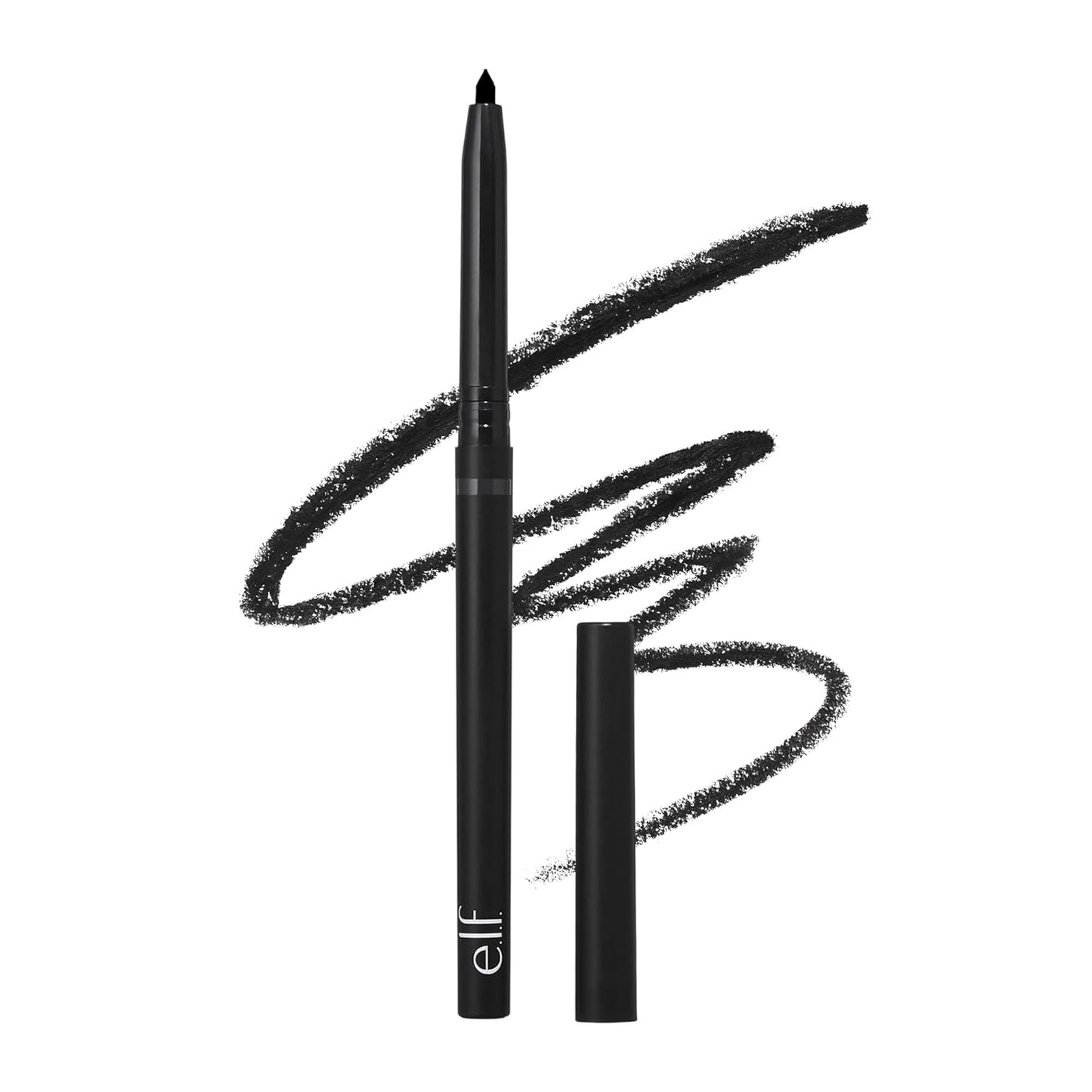 e.l.f. No Budge Retractable Eyeliner, Creamy, Ultra-Pigmented & Waterproof, Creates Bold & Defined Lines,  Cruelty-Free, Black