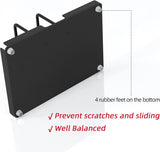 Napkin Holder for Table, Metal Napkin Holder with Salt and Pepper Shakers Caddy, Standing Paper Napkin Storage for Kitchen Dining Table Decor, Black