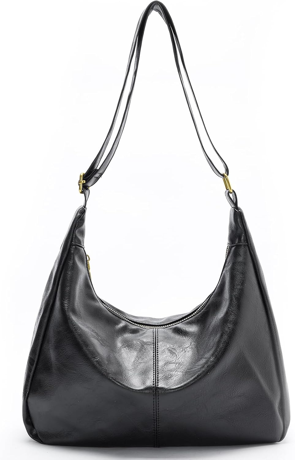 celestina Hobo Bags for Women, Ultra Soft Foldable  Leather Shoulder Handbag, Stylish Slouchy Tote Purses