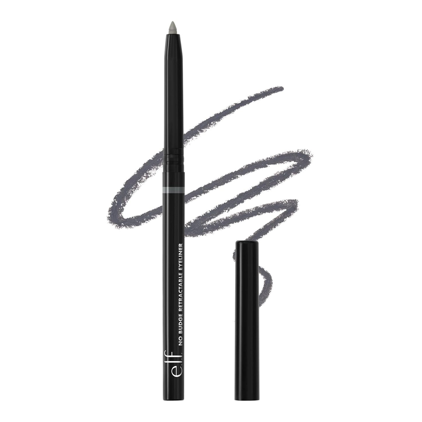 e.l.f. No Budge Retractable Eyeliner, Creamy, Ultra-Pigmented & Waterproof, Creates Bold & Defined Lines,  Cruelty-Free, Black
