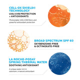 La Roche-Posay Anthelios Melt-In Milk Sunscreen SPF 60, Sunscreen For Body & Face, Broad SPF + Antioxidants, Oil Free, Lightweight & Fast Absorbing, Oxybenzone Free