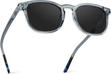 WMP Eyewear - Men's Polarized Modern Rounded Square Sunglasses