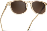 WMP Eyewear - Men's Polarized Modern Rounded Square Sunglasses