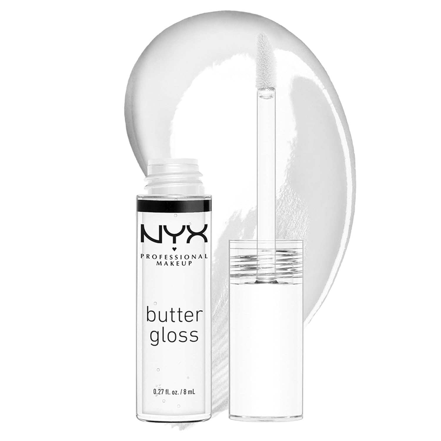 PROFESSIONAL MAKEUP Butter Gloss, Non-Sticky Lip Gloss - Sugar Glass ,Clear