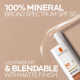 La Roche-Posay Anthelios Sunscreen SPF 50, Ultra-Light Fluid Broad  SPF 50, Face Sunscreen with Titanium Dioxide Mineral, Lightweight & Fast-Absorbing, Oil-Free, Matte Finish