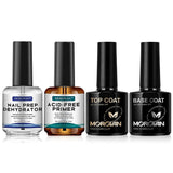 Morovan Professional Natural Nail Prep Dehydrate and Acid-Free Primer, Dehydrator for Acrylic and Gel Nail Polish, Non Acid Primer for UV Gels Fast Dry Superior Bonding Agent Gift Box Set