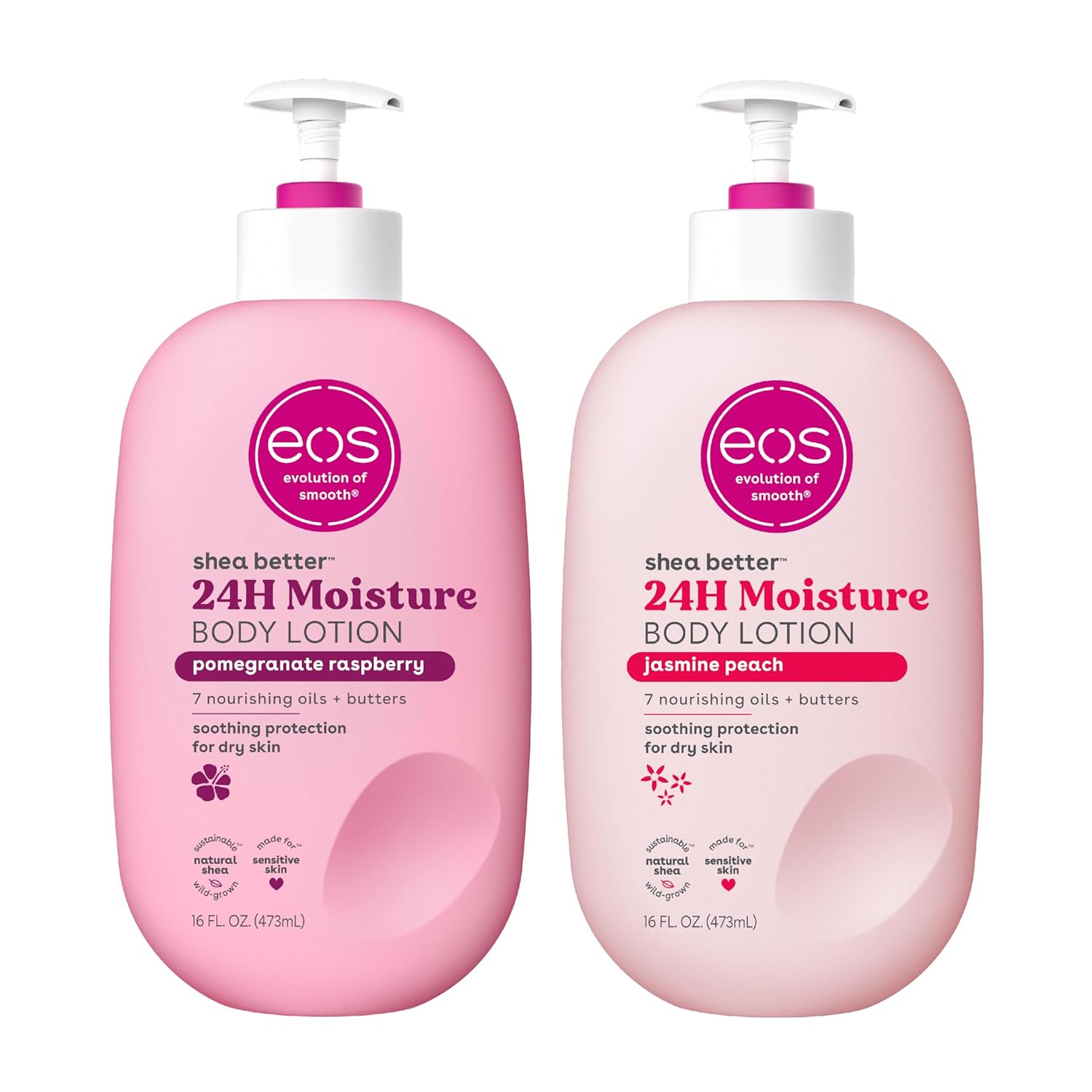 eos Shea Better Body Lotion Vanilla Cashmere, 24-Hour Moisture Skin Care, Lightweight & Non-Greasy, Natural Shea, Vegan, Vanilla Body Lotion, 16 fl oz