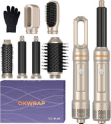 5 in 1 Blow Dryer Brush, Upgrade Hair Dryer Brush Set Negative Ion Air Styler Curling Wrap Air Curler, Hot Air Brush Curling Iron Hair Styling Tools As A Gift for Straight/Curl/Dry/Smooth