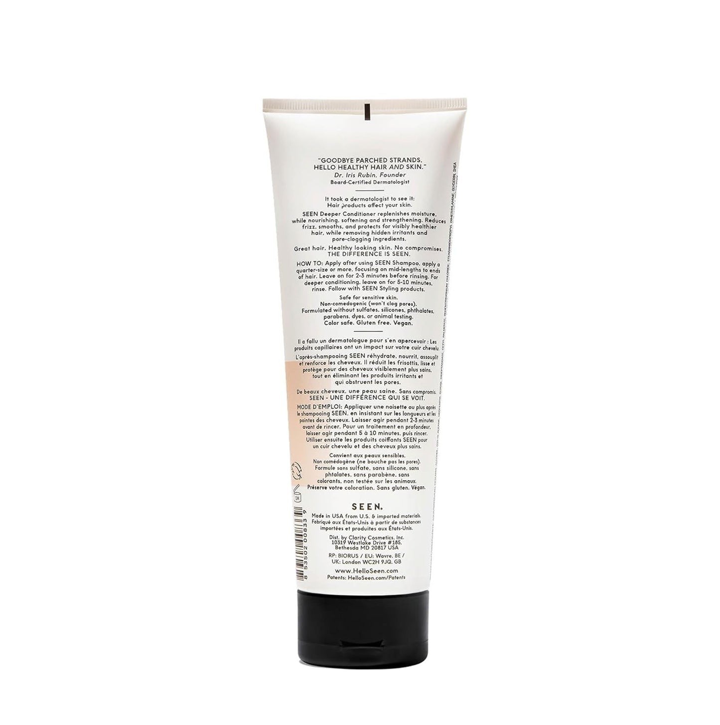 SEEN Deeper Conditioner - Scented - Non-Comedogenic & Hair Conditioner- Dermatologist-Developed - Safe for Sensitive & Acne Prone Skin
