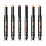 LANGMANNI 8Colors Dual-Ended Cream Eyeshadow Stick Set – Silky Smooth, Waterproof & Transfer-Proof, Built-in Blender Brush, All-Day Matte & Shimmer Wear Eye Makeup(#A)